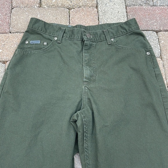 LEE Riveted Vintage Olive Green Straight Jeans 12L - Picture 3 of 8